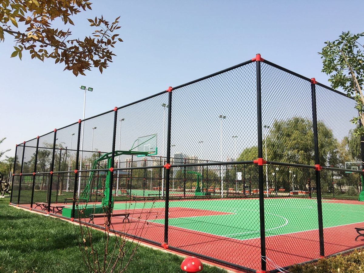 河北师范大学篮球场围网改造工程案例